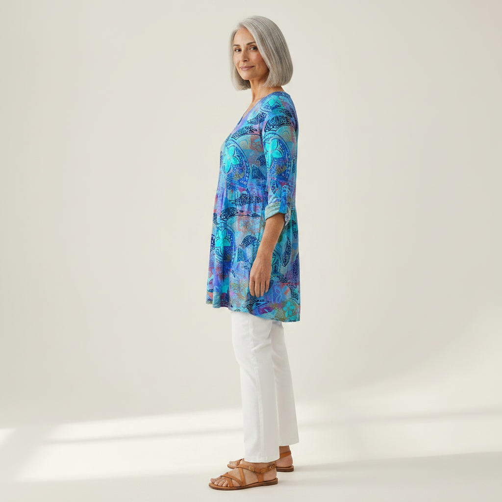 Riley | Long Printed Blouse