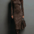 Sara | Velvet Midi Dress