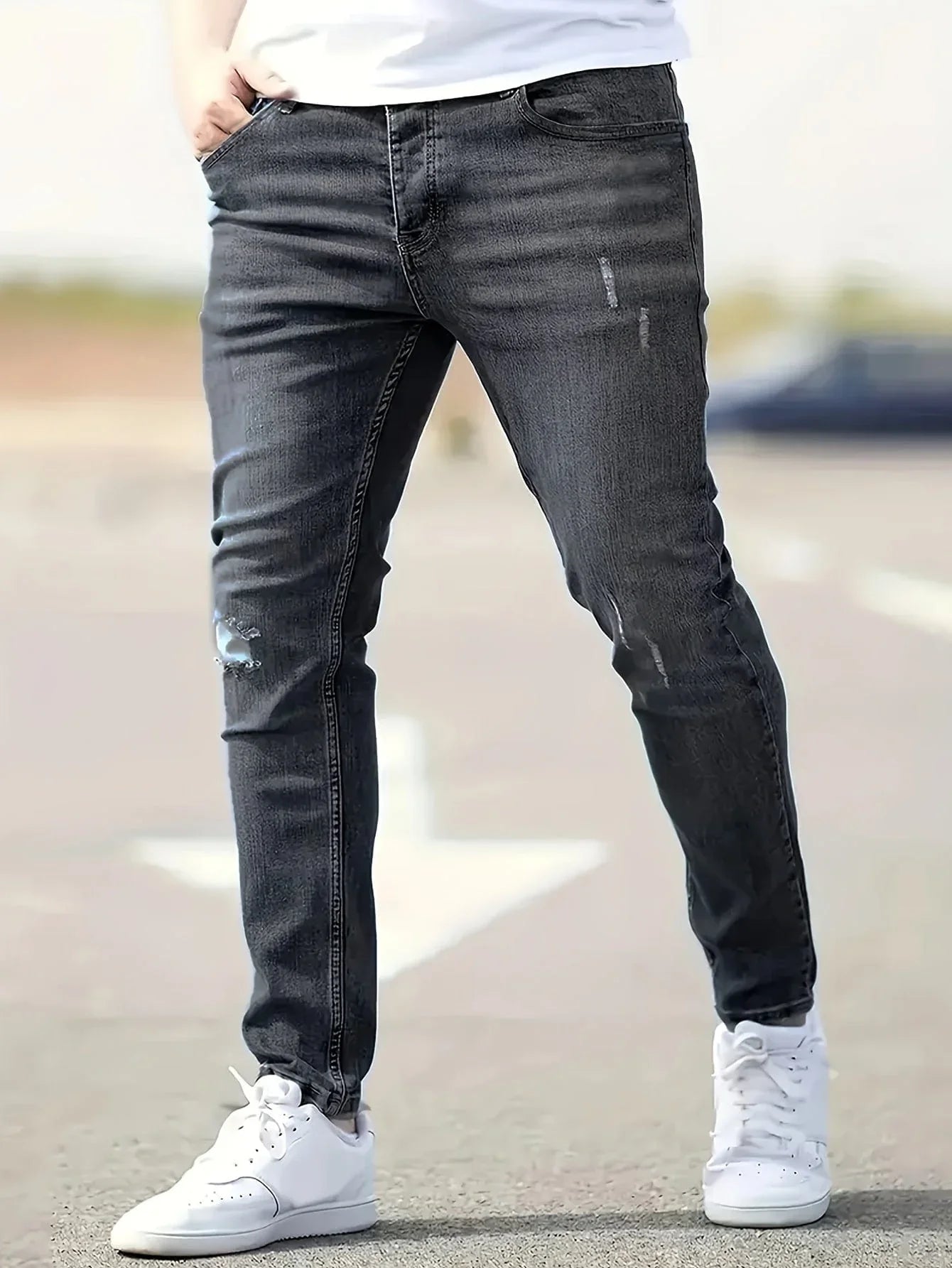 Alex | Trendy Ripped Slim Jeans