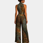 Guénola | Pleated print jumpsuit