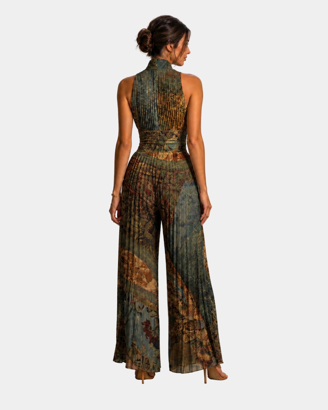 Guénola | Pleated print jumpsuit