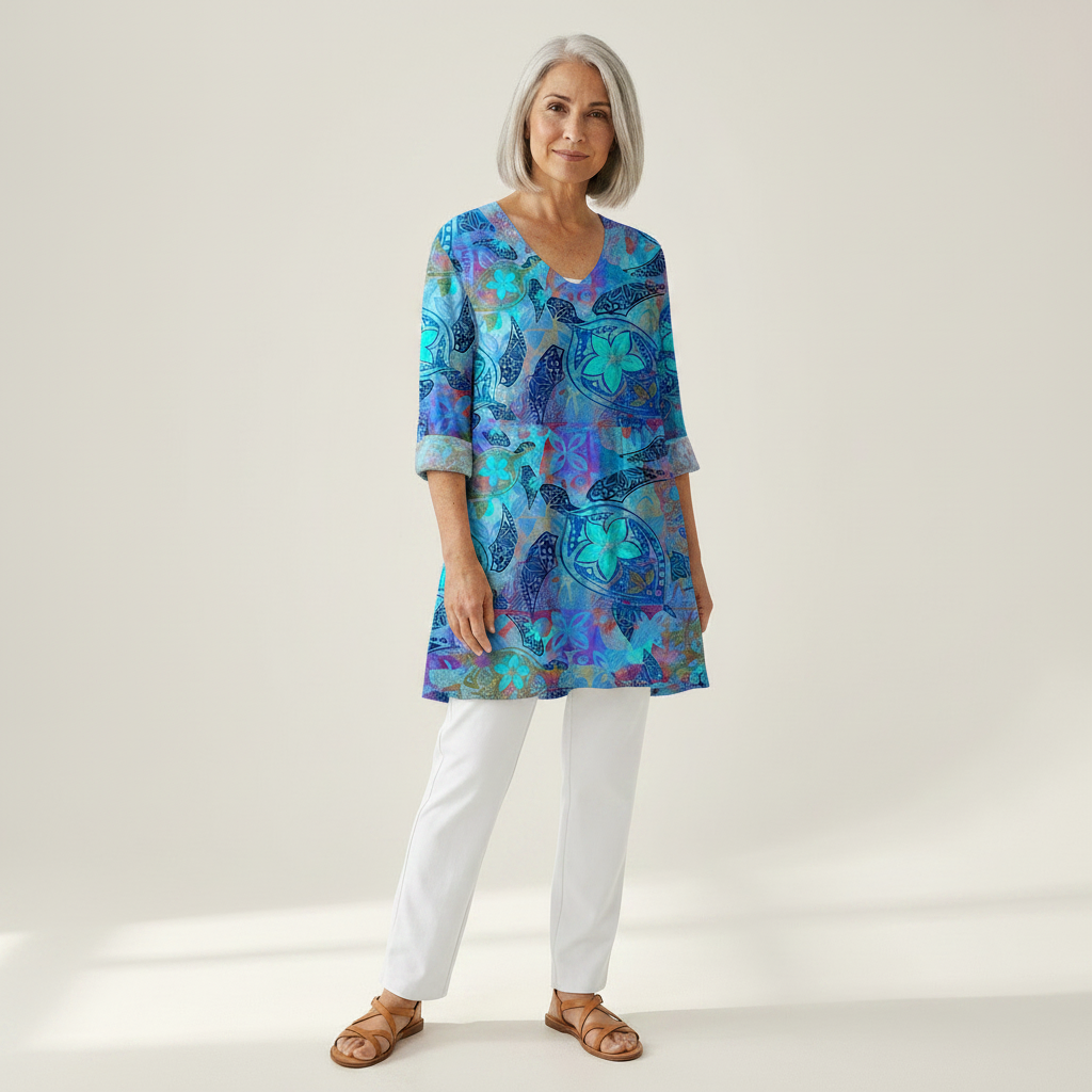 Riley | Long Printed Blouse