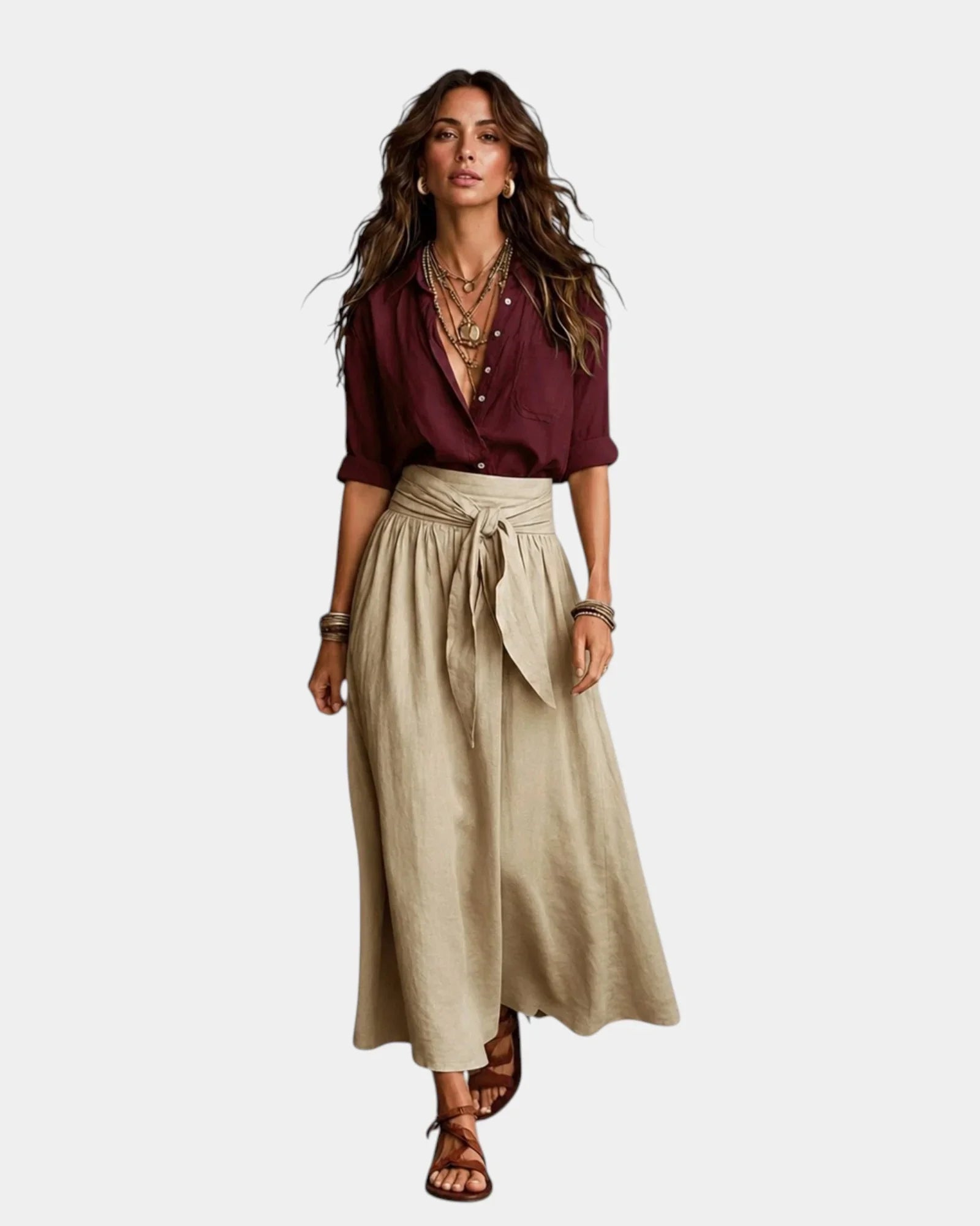 Daphne | Midi Skirt + Free Shirt