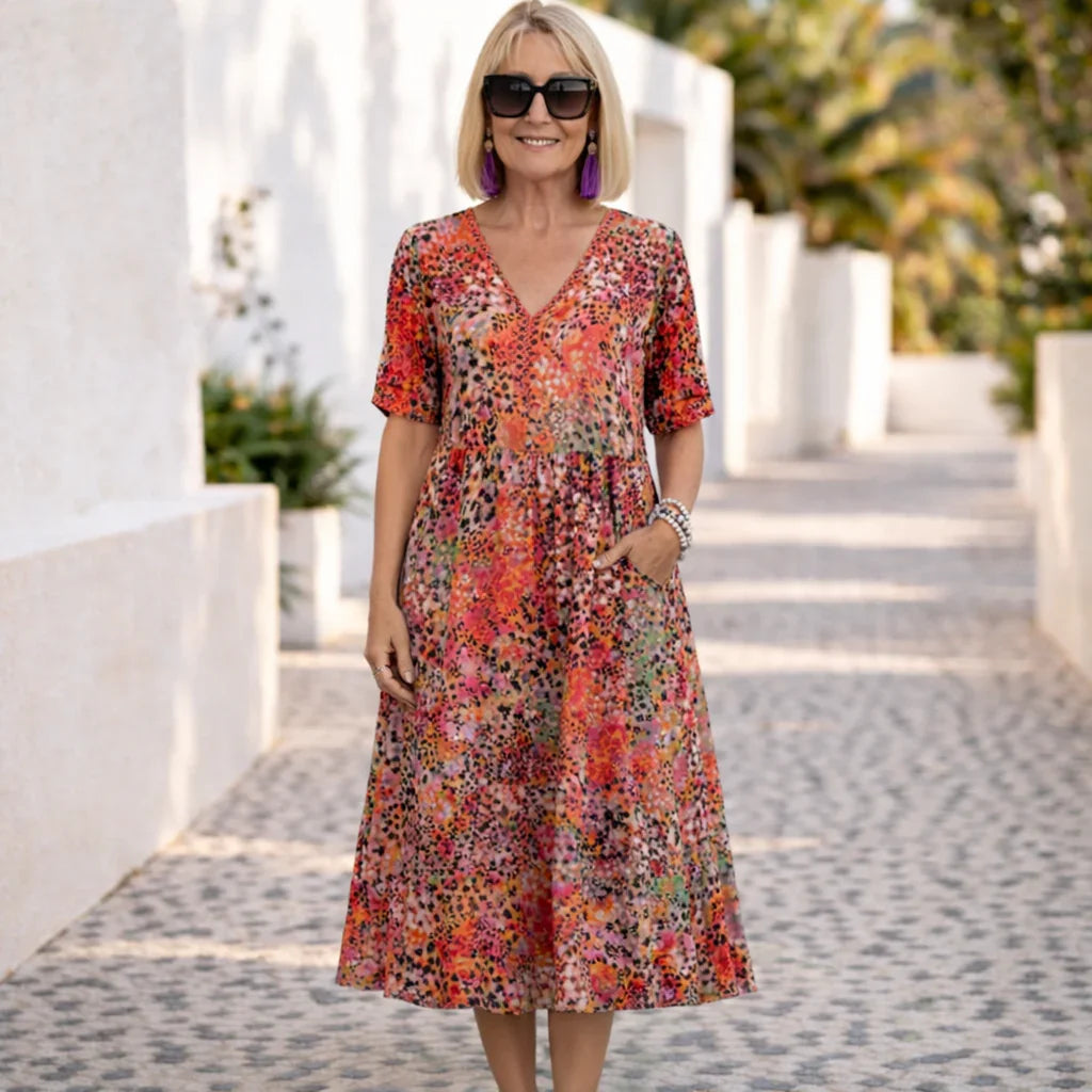 Coral | Midi Dress