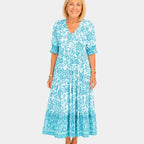 Cosima | Elegant V-Neck Floral Dress