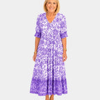 Cosima | Elegant V-Neck Floral Dress