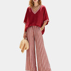 Tristane | Striped trousers and blouse set