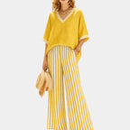 Tristane | Striped trousers and blouse set