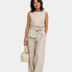 Iseultine | Two-piece set with sleeveless top and trousers