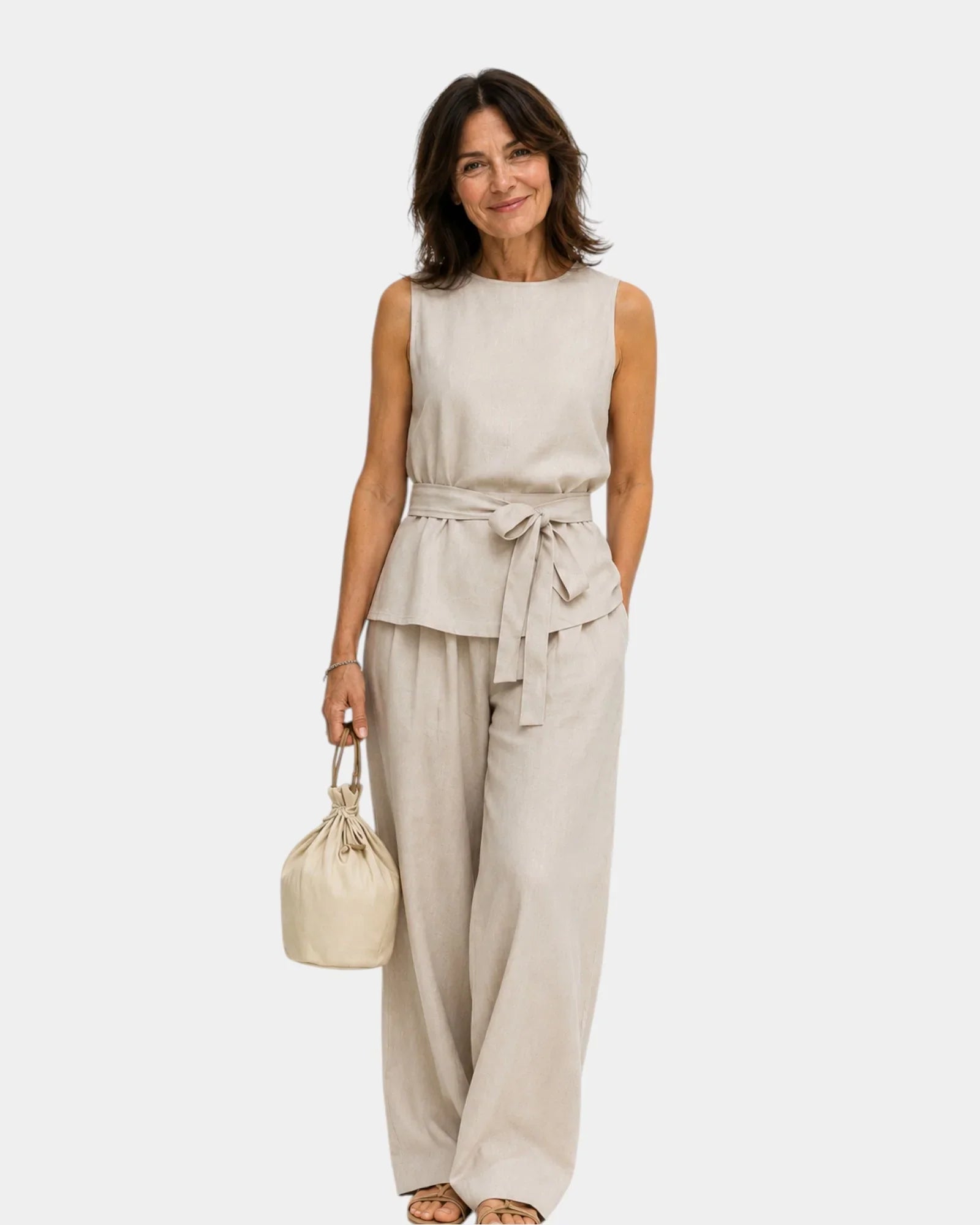 Iseultine | Two-piece set with sleeveless top and trousers
