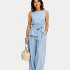 Iseultine | Two-piece set with sleeveless top and trousers