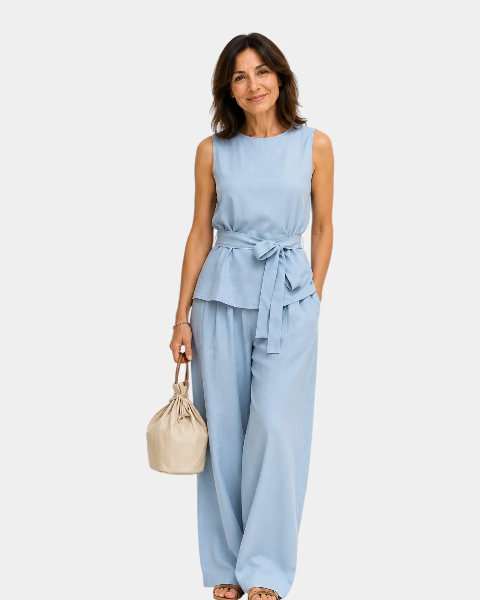 Iseultine | Two-piece set with sleeveless top and trousers