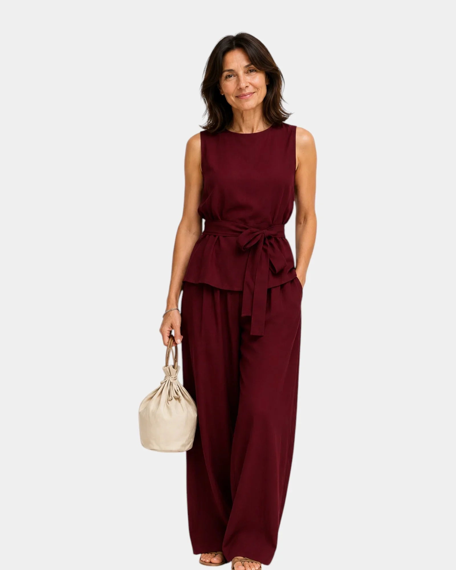 Iseultine | Two-piece set with sleeveless top and trousers