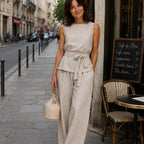 Iseultine | Two-piece set with sleeveless top and trousers