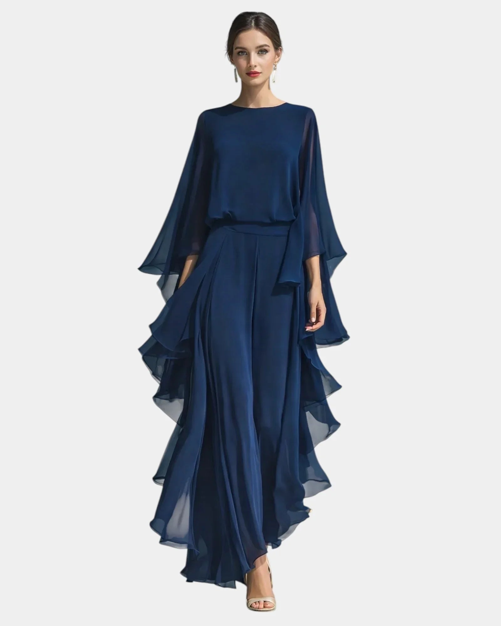 Véronique | Elegant Chiffon Ruffled Set