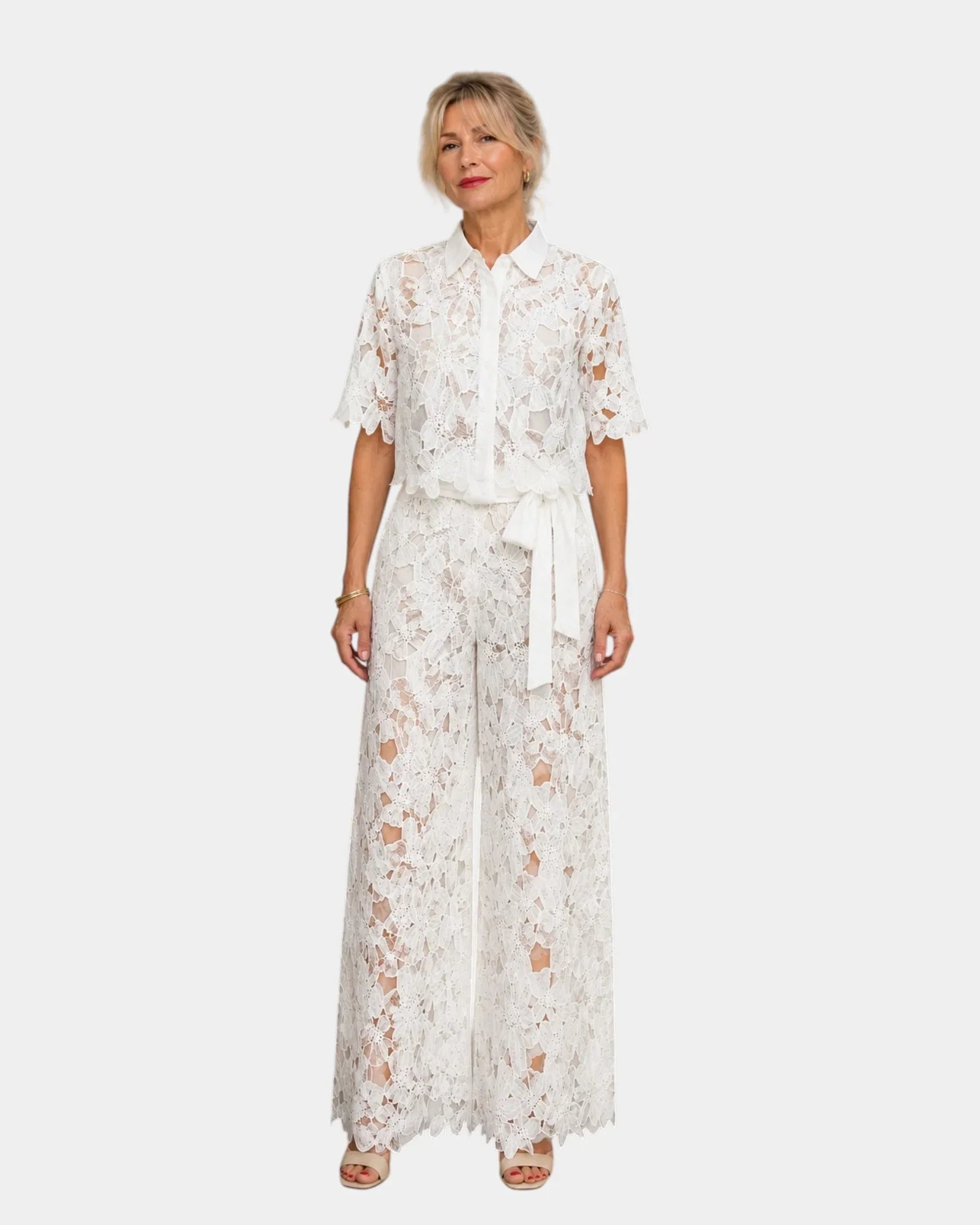 Aélis | Lace Embroidered Set