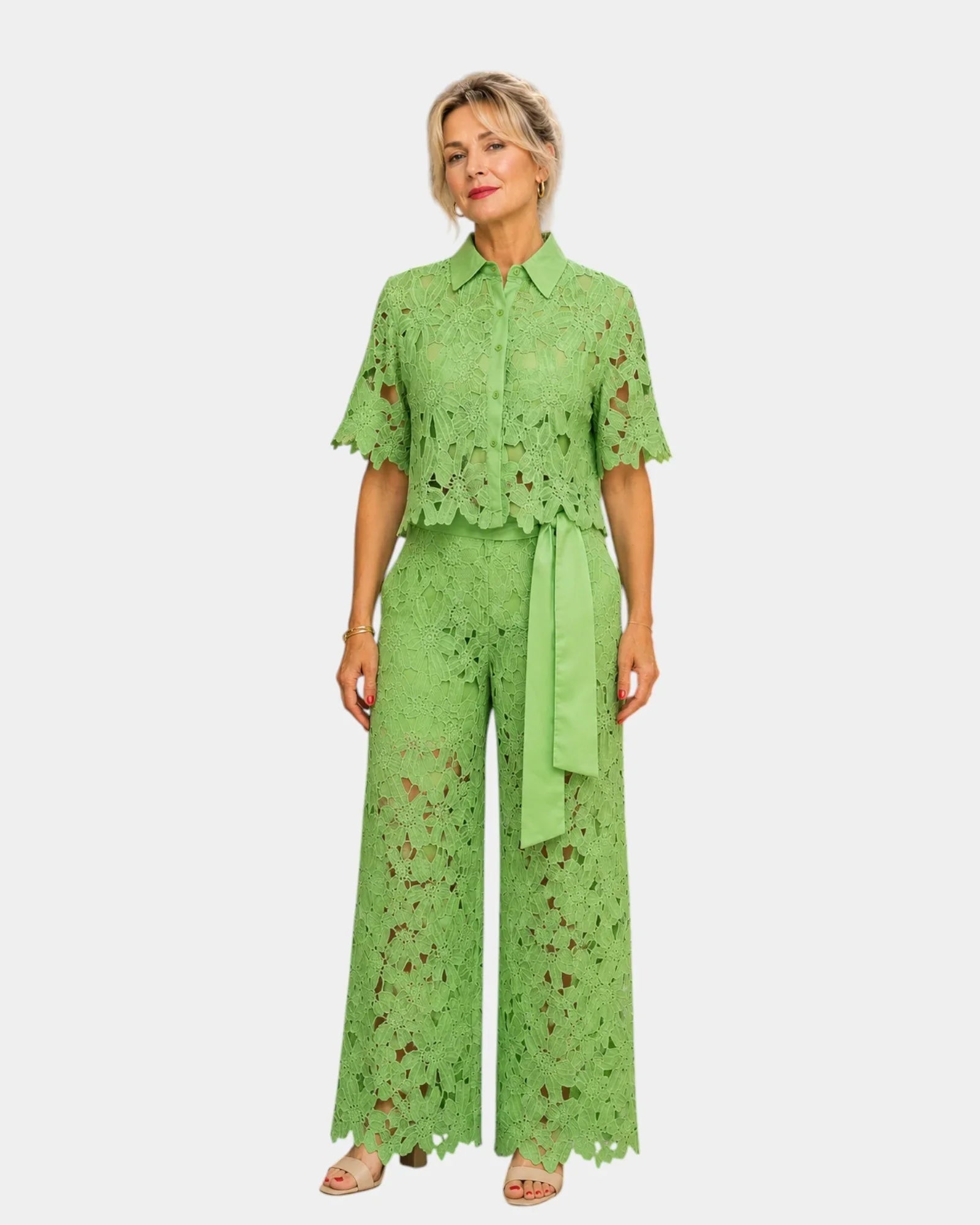 Aélis | Lace Embroidered Set