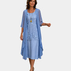 Mahélia | Elegant Two-Piece Chiffon Dress