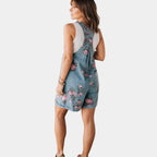 Taniah | Floral Denim Overalls