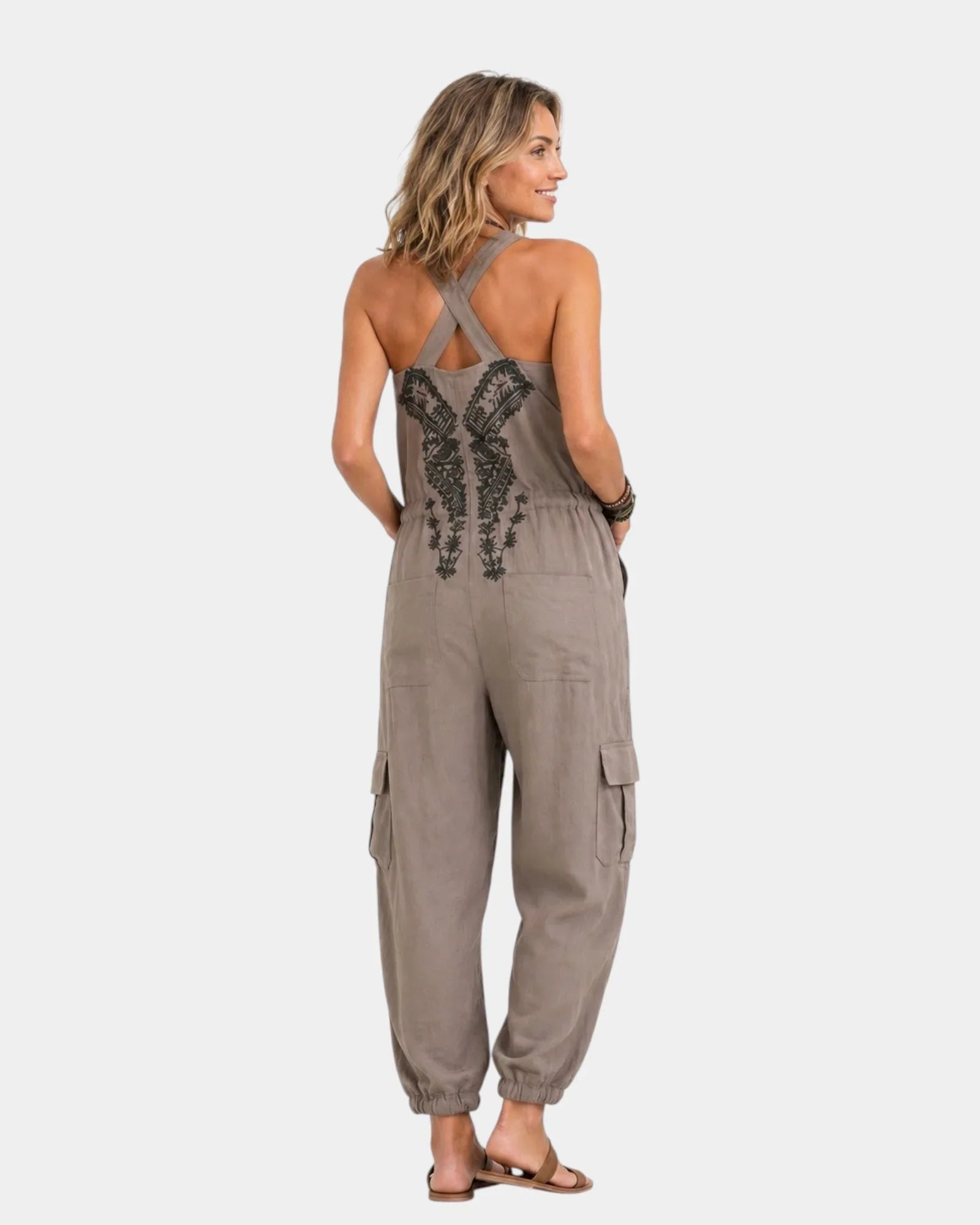 Eulambie | Relaxed Jumpsuit with Embroidered Detail