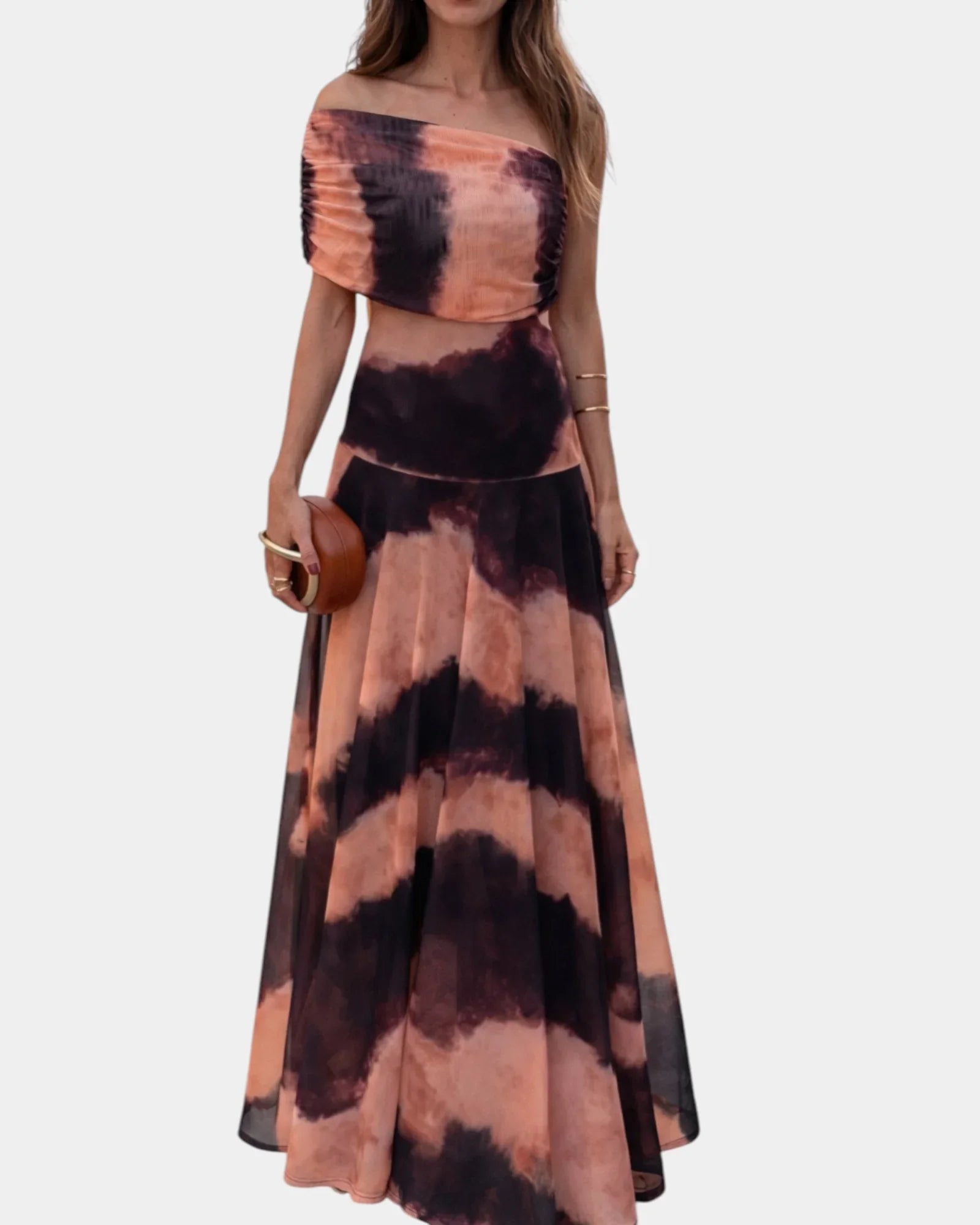 Clotilde | Elegant Off-the-Shoulder Dress