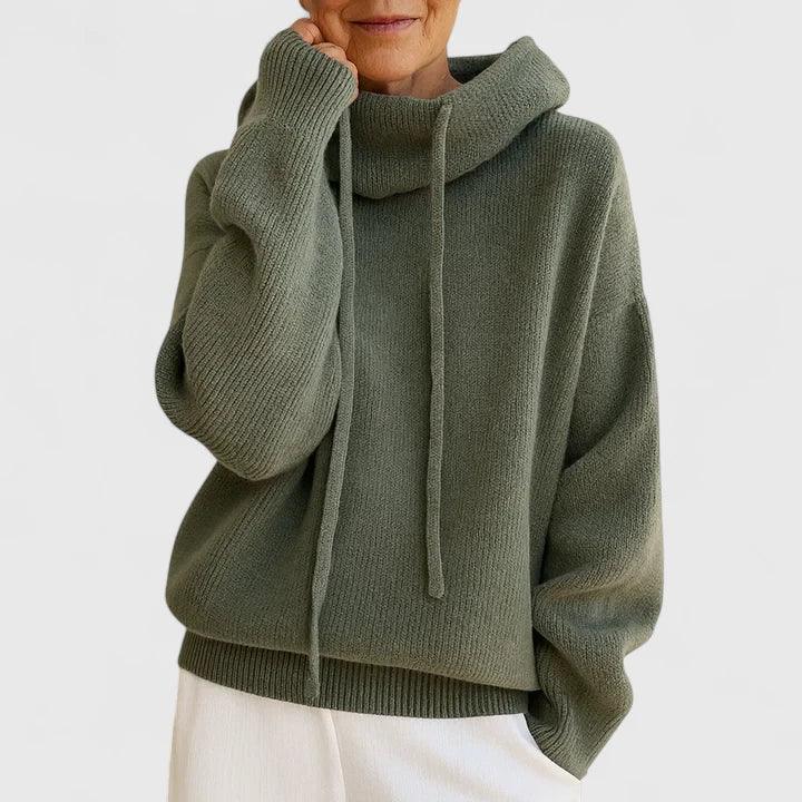 Marie | Cosy Jumper with High Neck and Hood