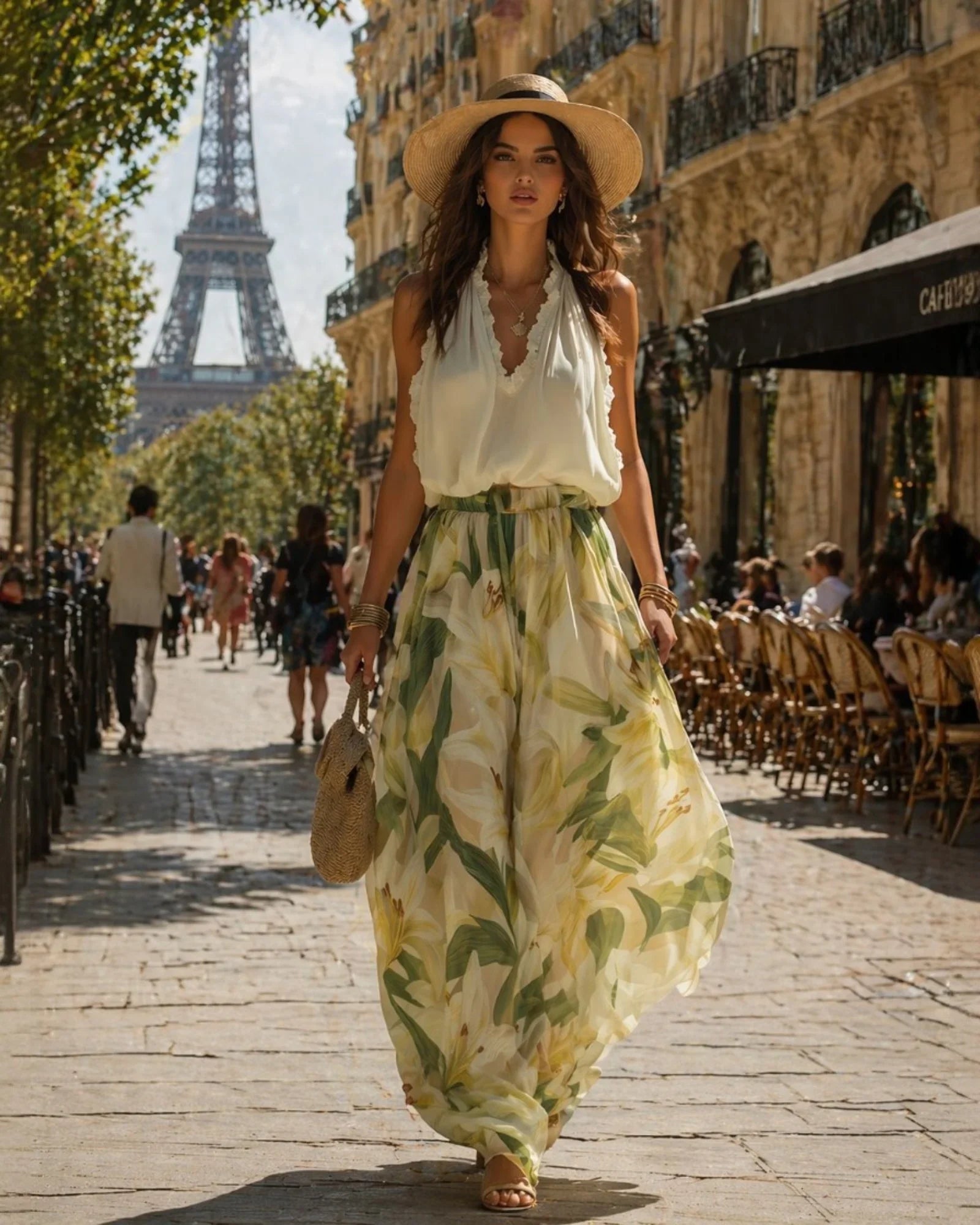 Annette | Elegant Flowing Floral Print Set