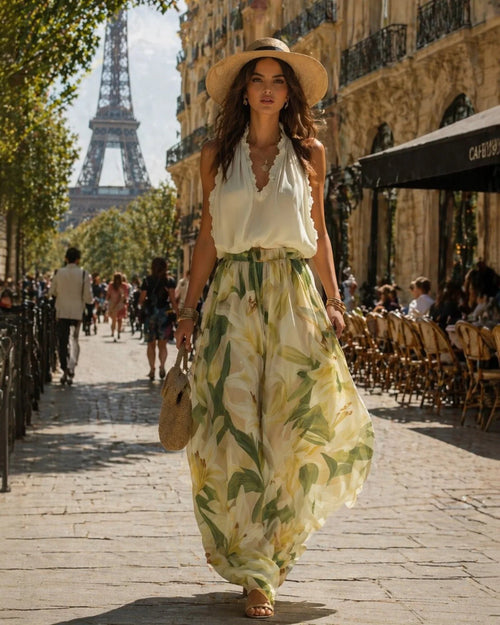 Annette | Elegant Flowing Floral Print Set