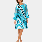 Almond | Elegant summer dress that conceals the midriff