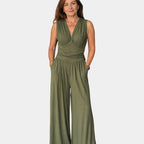 Sultana | Chic Wide-Leg Sleeveless Jumpsuit