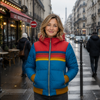 Liorisse | Veste puffer rétro à rayures