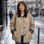 Jasélie | Veste à boutons avec détails contrastants