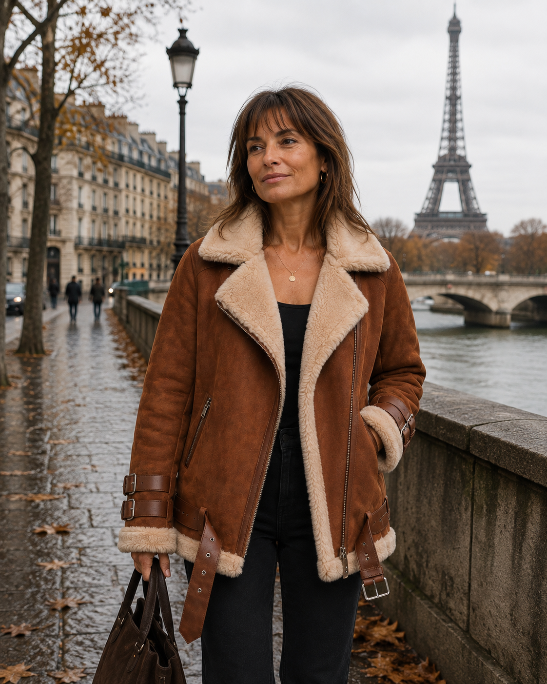 Estélya | Manteau premium en imitation peau de mouton