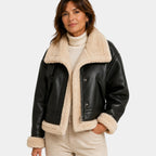 Brisélia | Veste bomber en similicuir