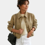 Ysalie | Veste en suède à boutons