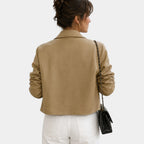 Ysalie | Veste en suède à boutons