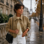 Ysalie | Veste en suède à boutons