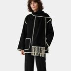 Livéanne | Veste cintrée avec écharpe assortie