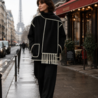 Livéanne | Veste cintrée avec écharpe assortie