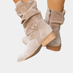 Alissane | Bottes en daim pour femmes à hauteur de genou