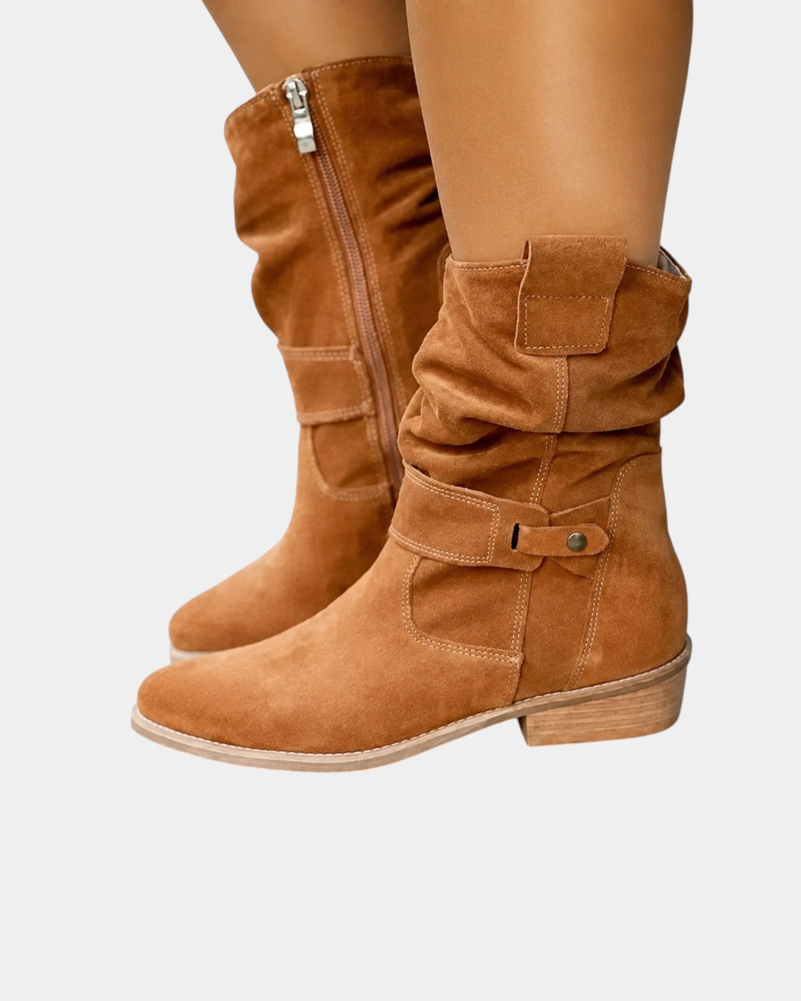Alissane | Bottes en daim pour femmes à hauteur de genou