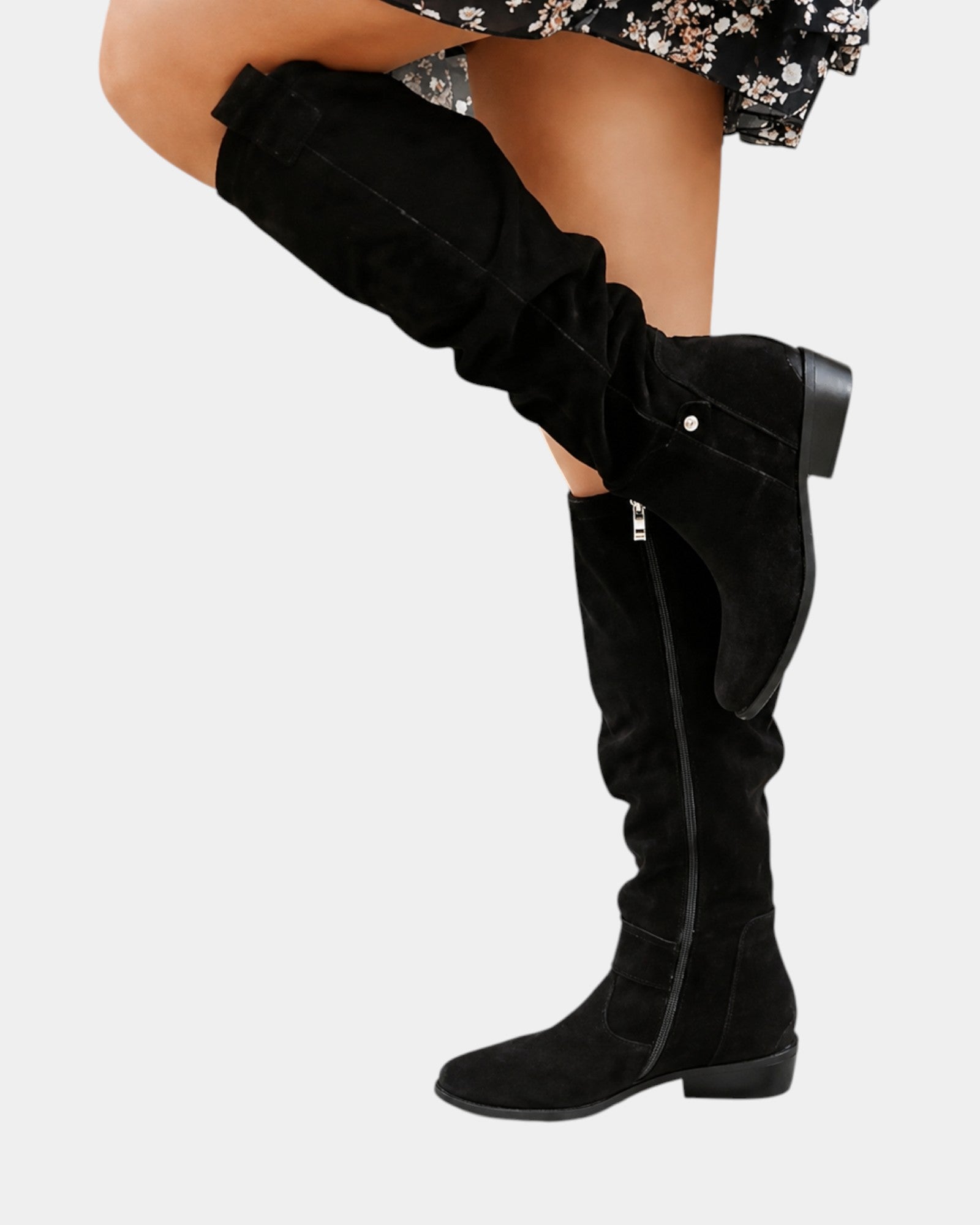 Alissane | Bottes en daim pour femmes à hauteur de genou