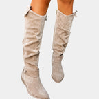 Alissane | Bottes en daim pour femmes à hauteur de genou