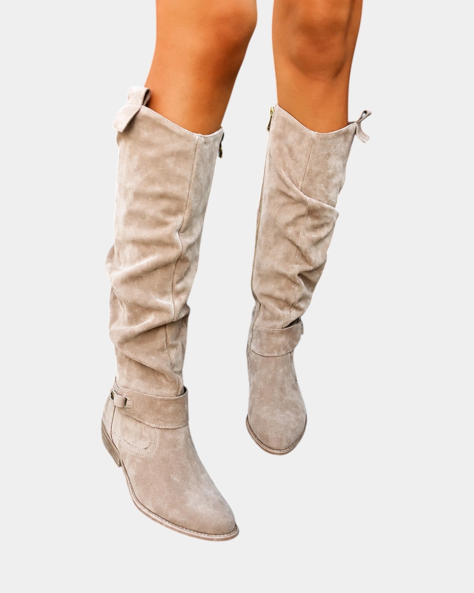 Alissane | Bottes en daim pour femmes à hauteur de genou