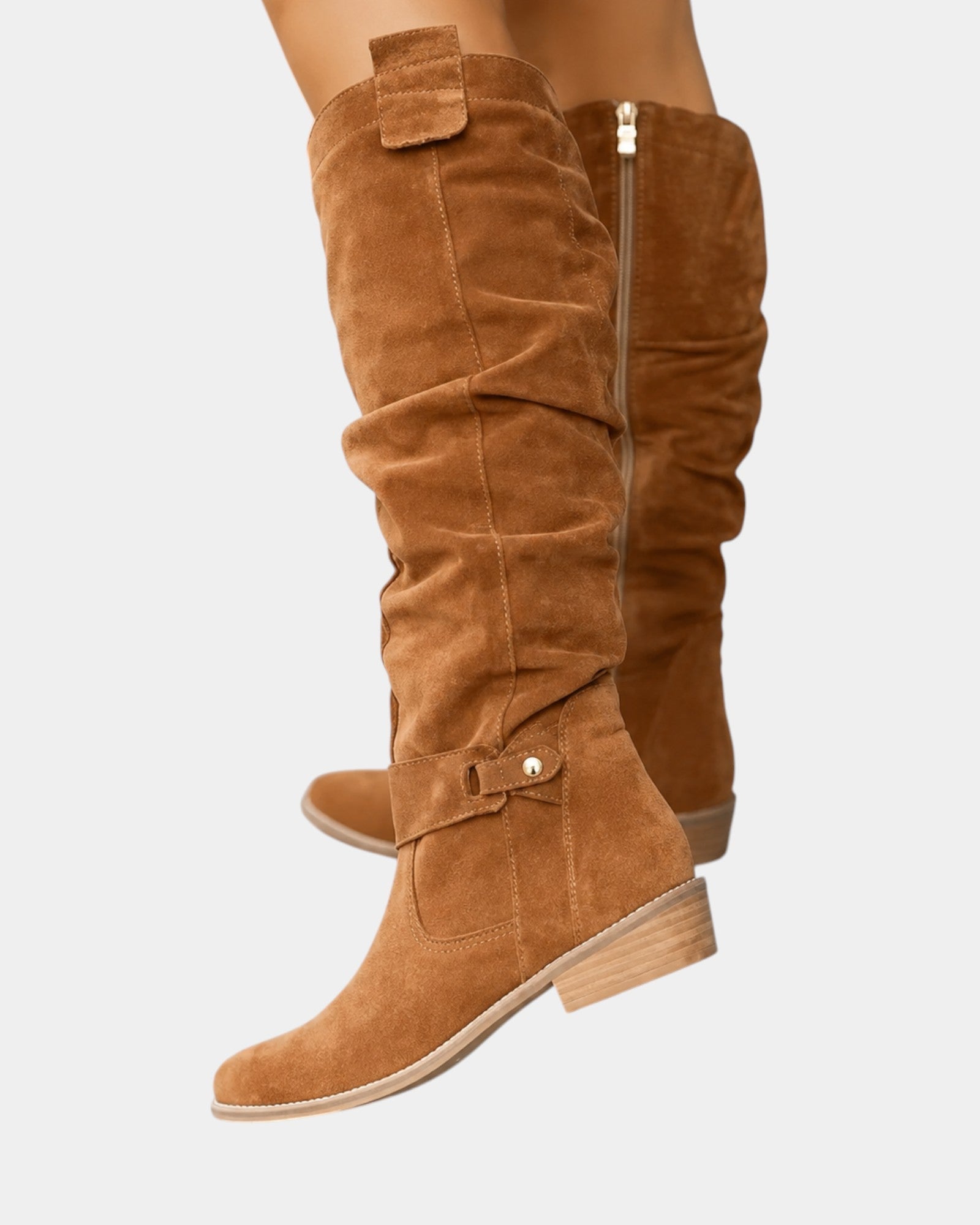 Alissane | Bottes en daim pour femmes à hauteur de genou