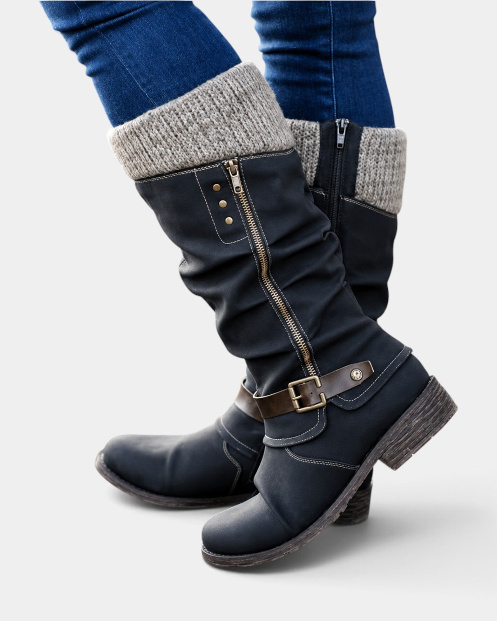 Zorélia | Bottes montantes avec semelles en caoutchouc antidérapantes