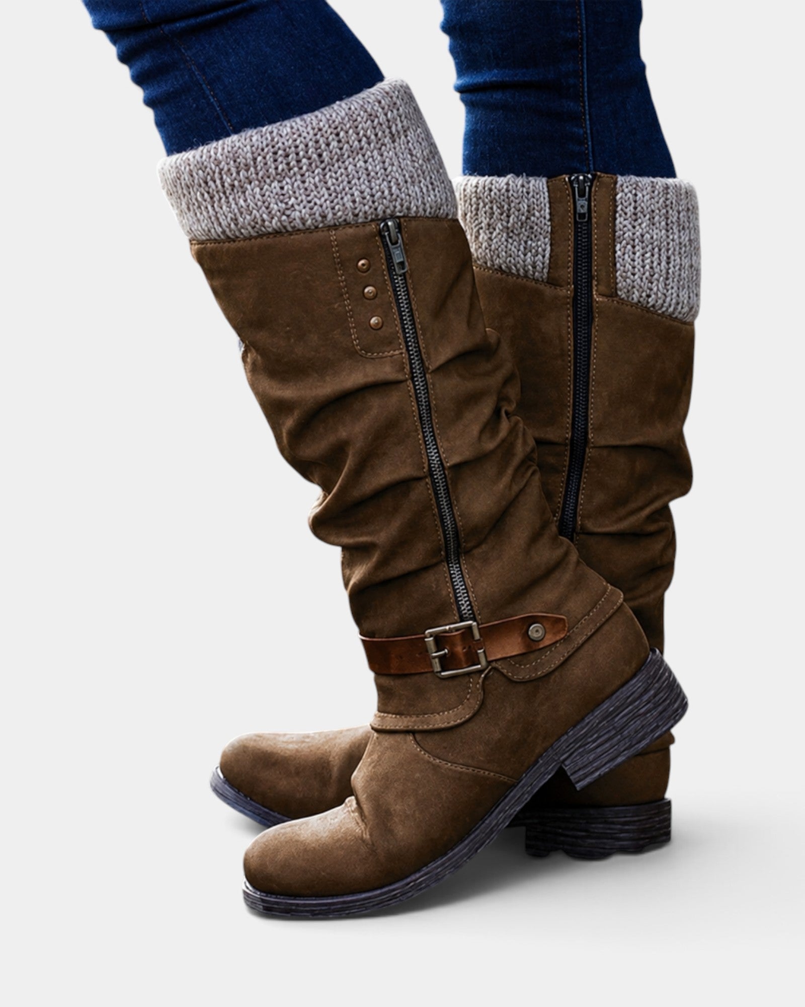 Zorélia | Bottes montantes avec semelles en caoutchouc antidérapantes