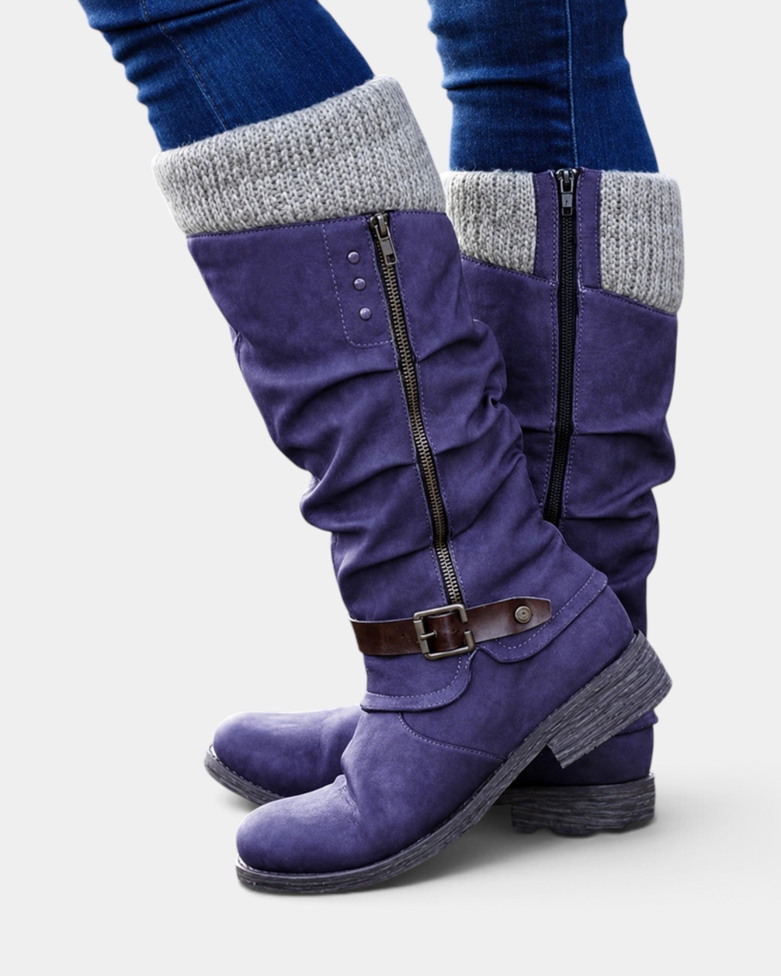 Zorélia | Bottes montantes avec semelles en caoutchouc antidérapantes