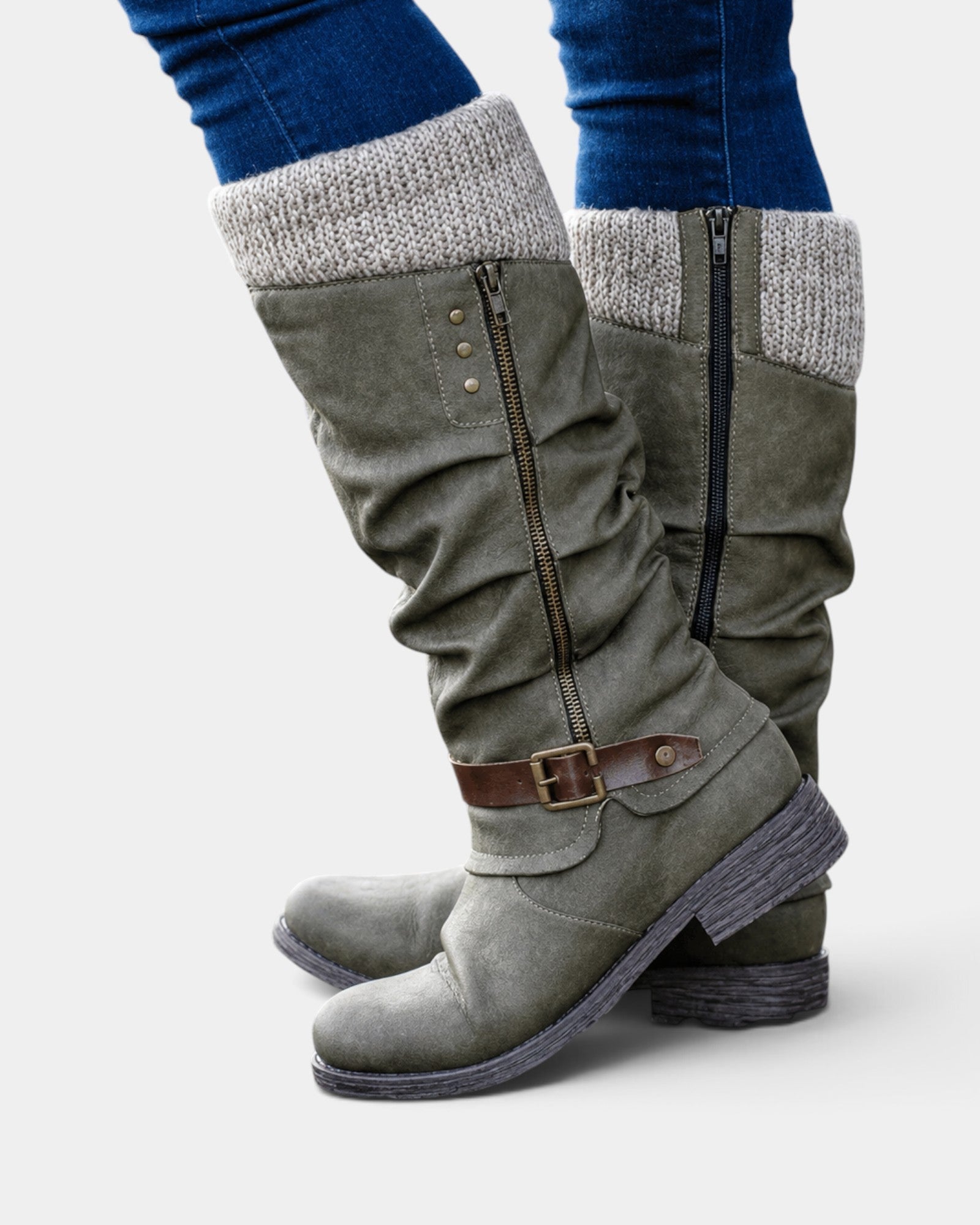 Zorélia | Bottes montantes avec semelles en caoutchouc antidérapantes