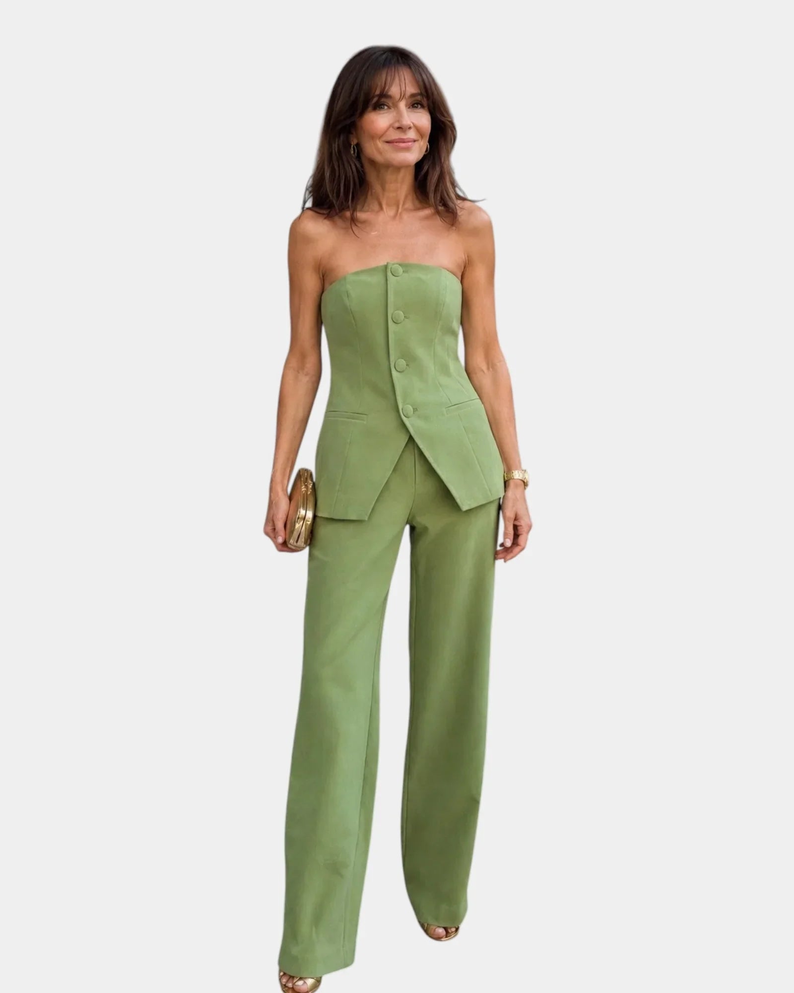 Eda | Set with top and wide-leg trousers